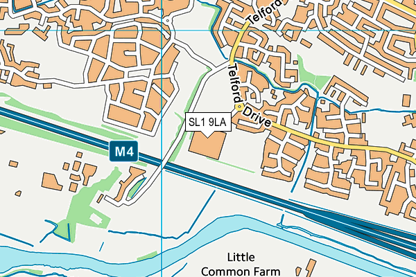 SL1 9LA map - OS VectorMap District (Ordnance Survey)