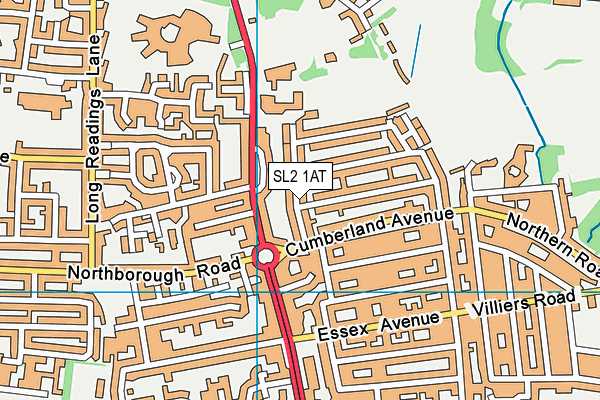 SL2 1AT map - OS VectorMap District (Ordnance Survey)