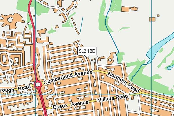 SL2 1BE map - OS VectorMap District (Ordnance Survey)