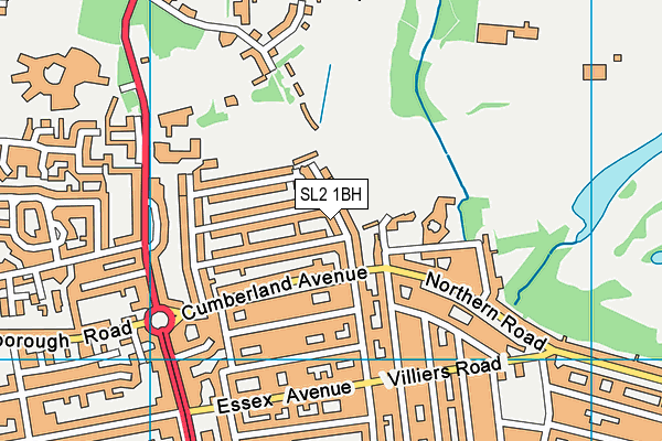 SL2 1BH map - OS VectorMap District (Ordnance Survey)