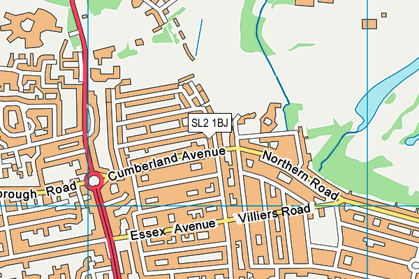 SL2 1BJ map - OS VectorMap District (Ordnance Survey)
