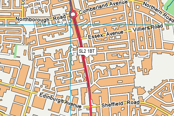 SL2 1BT map - OS VectorMap District (Ordnance Survey)