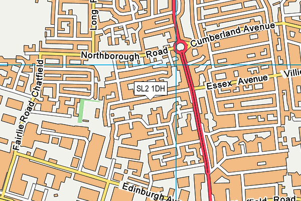 SL2 1DH map - OS VectorMap District (Ordnance Survey)