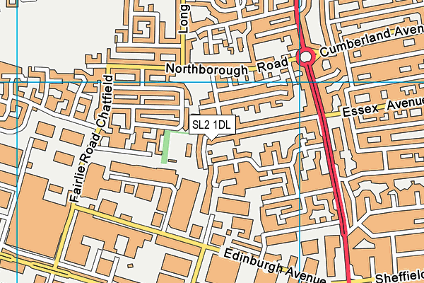 SL2 1DL map - OS VectorMap District (Ordnance Survey)