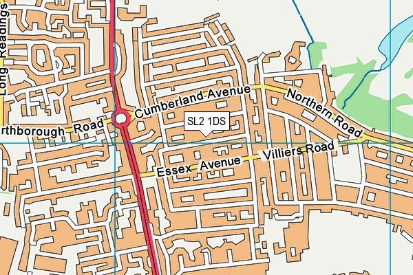 SL2 1DS map - OS VectorMap District (Ordnance Survey)