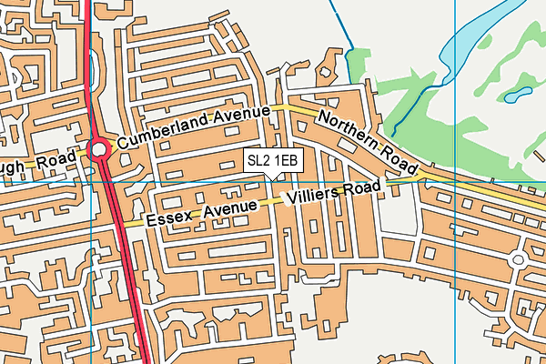 SL2 1EB map - OS VectorMap District (Ordnance Survey)