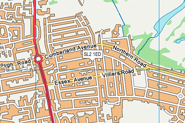 SL2 1ED map - OS VectorMap District (Ordnance Survey)