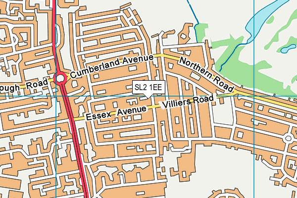 SL2 1EE map - OS VectorMap District (Ordnance Survey)