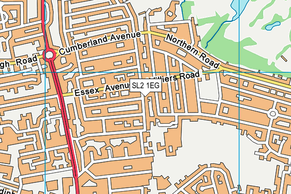 SL2 1EG map - OS VectorMap District (Ordnance Survey)
