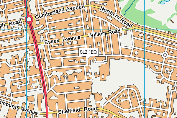 SL2 1EQ map - OS VectorMap District (Ordnance Survey)