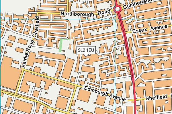 SL2 1EU map - OS VectorMap District (Ordnance Survey)
