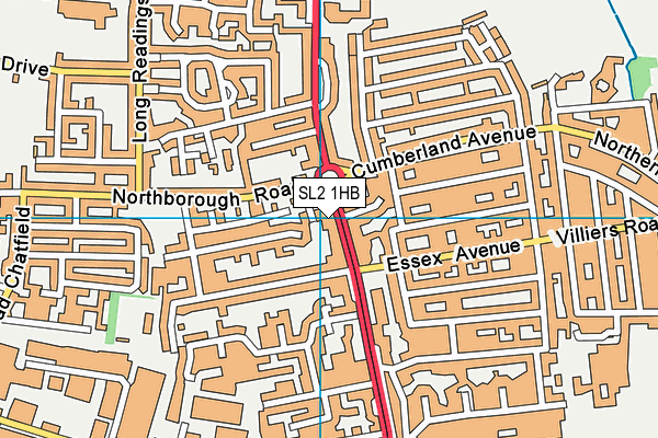 SL2 1HB map - OS VectorMap District (Ordnance Survey)