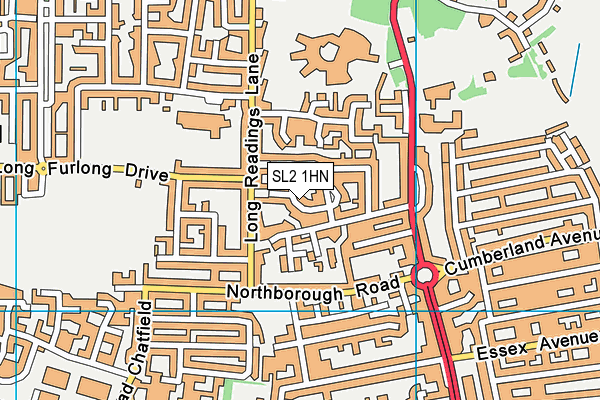 SL2 1HN map - OS VectorMap District (Ordnance Survey)