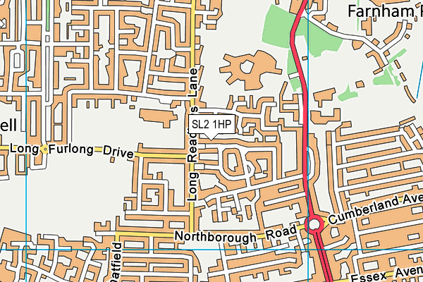 SL2 1HP map - OS VectorMap District (Ordnance Survey)