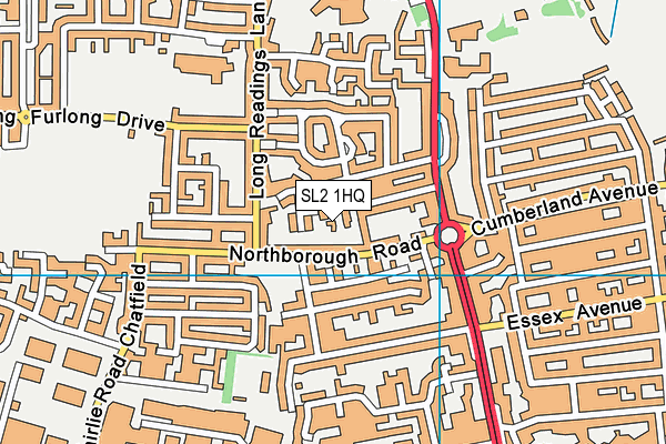 SL2 1HQ map - OS VectorMap District (Ordnance Survey)