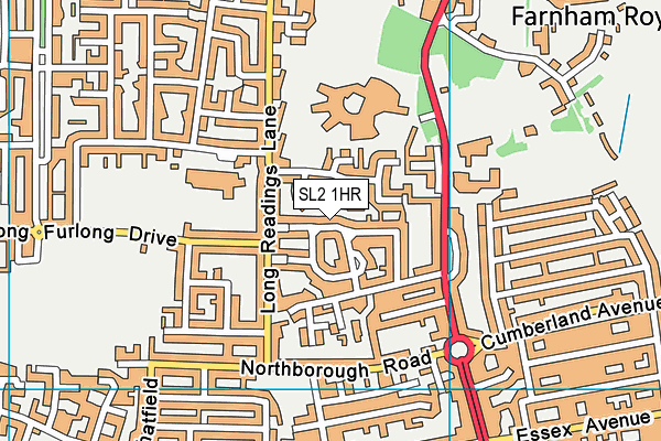SL2 1HR map - OS VectorMap District (Ordnance Survey)