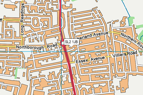 SL2 1JB map - OS VectorMap District (Ordnance Survey)