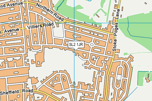 SL2 1JR map - OS VectorMap District (Ordnance Survey)