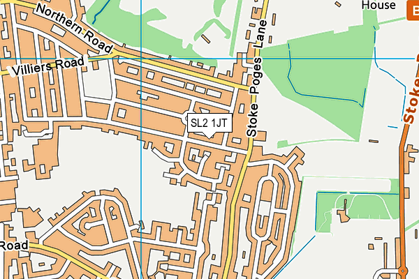 SL2 1JT map - OS VectorMap District (Ordnance Survey)