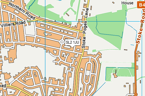 SL2 1JU map - OS VectorMap District (Ordnance Survey)