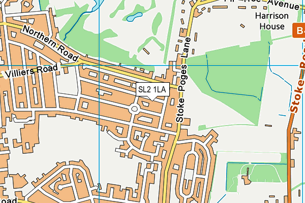 SL2 1LA map - OS VectorMap District (Ordnance Survey)