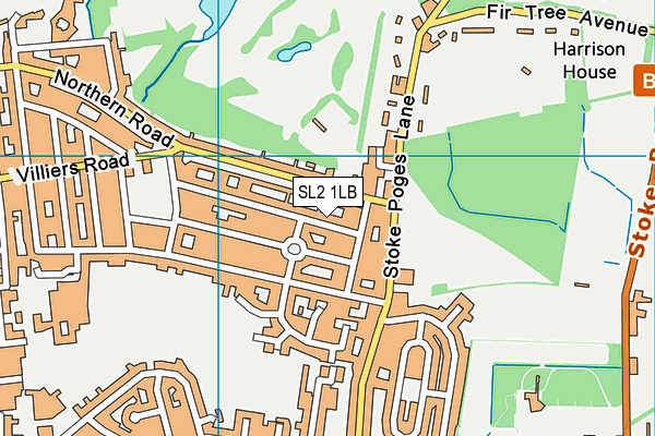 SL2 1LB map - OS VectorMap District (Ordnance Survey)