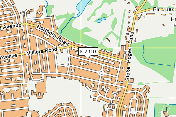SL2 1LD map - OS VectorMap District (Ordnance Survey)