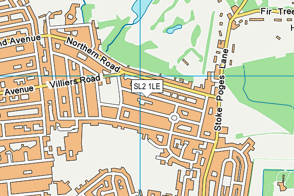 SL2 1LE map - OS VectorMap District (Ordnance Survey)