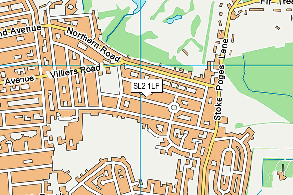 SL2 1LF map - OS VectorMap District (Ordnance Survey)