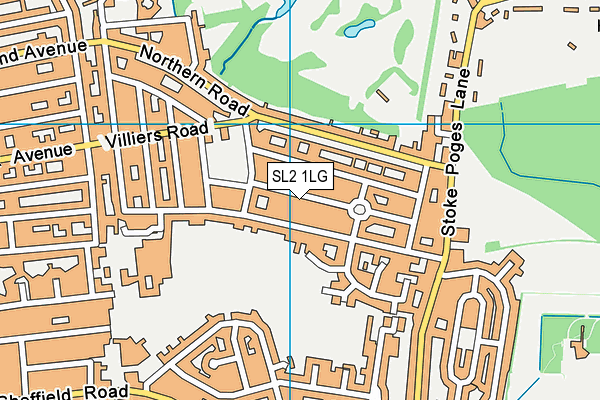 SL2 1LG map - OS VectorMap District (Ordnance Survey)