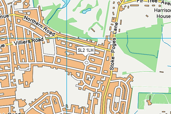 SL2 1LH map - OS VectorMap District (Ordnance Survey)