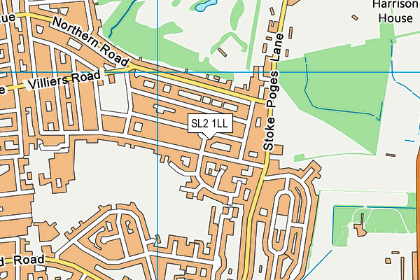 SL2 1LL map - OS VectorMap District (Ordnance Survey)