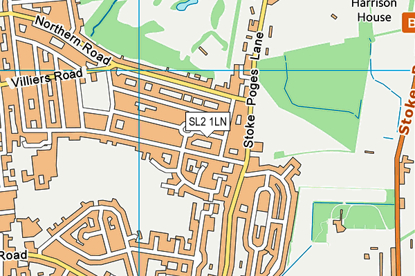 SL2 1LN map - OS VectorMap District (Ordnance Survey)