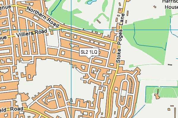 SL2 1LQ map - OS VectorMap District (Ordnance Survey)