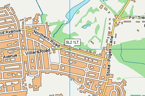 SL2 1LT map - OS VectorMap District (Ordnance Survey)