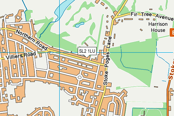 SL2 1LU map - OS VectorMap District (Ordnance Survey)