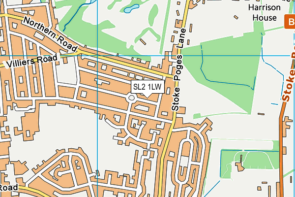SL2 1LW map - OS VectorMap District (Ordnance Survey)