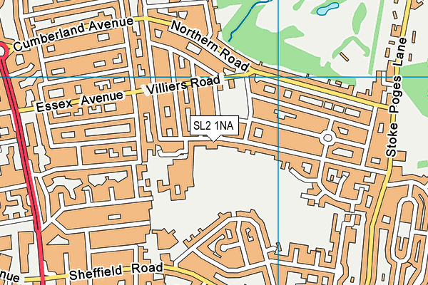 SL2 1NA map - OS VectorMap District (Ordnance Survey)
