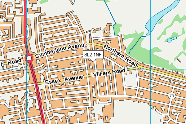 SL2 1NF map - OS VectorMap District (Ordnance Survey)
