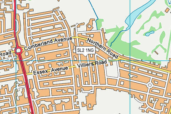 SL2 1NG map - OS VectorMap District (Ordnance Survey)