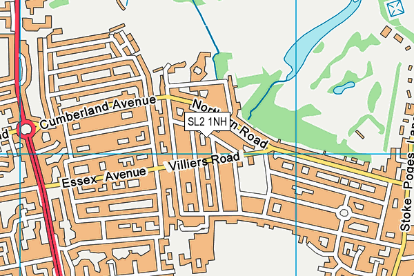 SL2 1NH map - OS VectorMap District (Ordnance Survey)