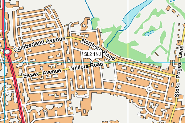SL2 1NJ map - OS VectorMap District (Ordnance Survey)