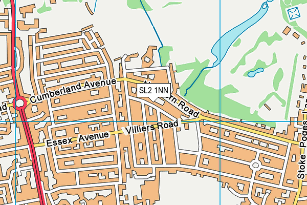 SL2 1NN map - OS VectorMap District (Ordnance Survey)