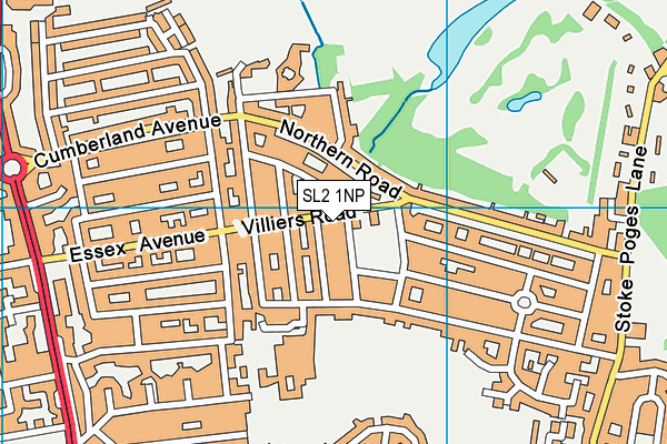 SL2 1NP map - OS VectorMap District (Ordnance Survey)