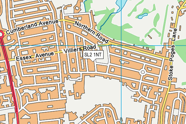 SL2 1NT map - OS VectorMap District (Ordnance Survey)