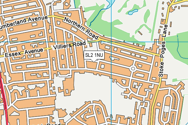 SL2 1NU map - OS VectorMap District (Ordnance Survey)