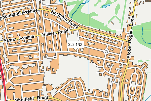 SL2 1NX map - OS VectorMap District (Ordnance Survey)