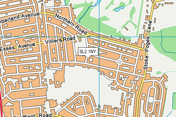 SL2 1NY map - OS VectorMap District (Ordnance Survey)
