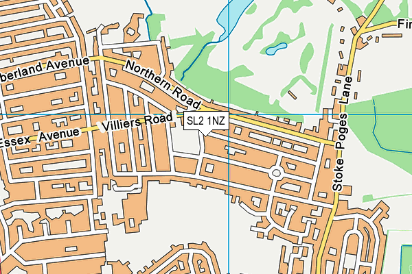 SL2 1NZ map - OS VectorMap District (Ordnance Survey)