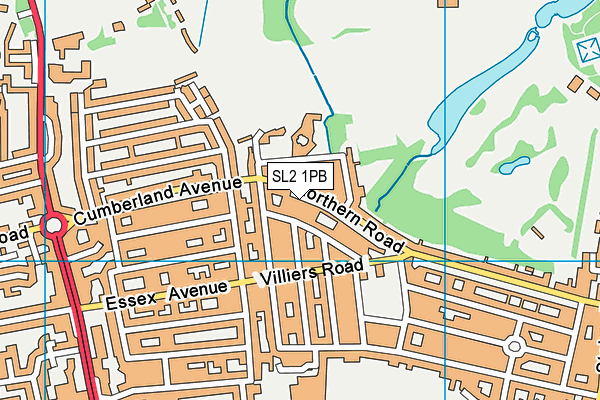 SL2 1PB map - OS VectorMap District (Ordnance Survey)